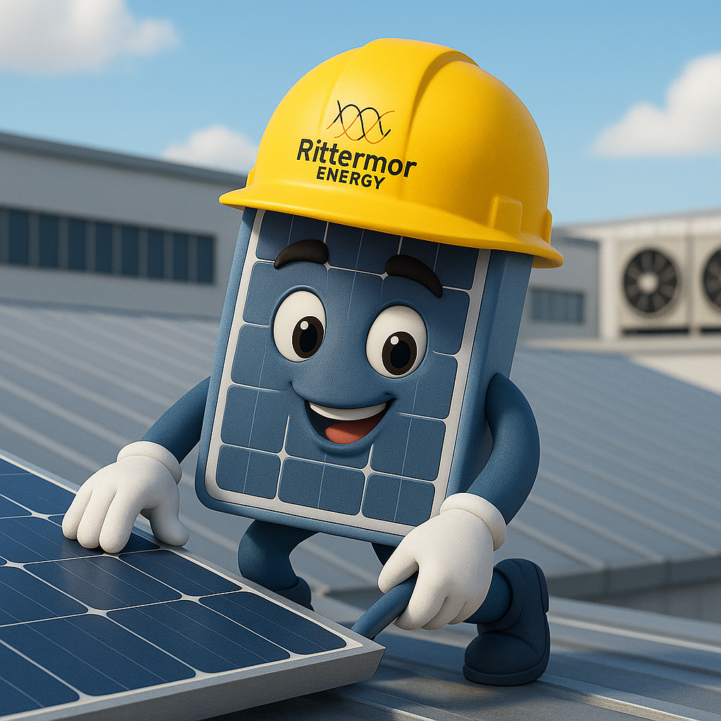 Panel solar en acción Panel solar en acción